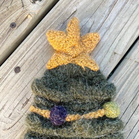 Peruvian Trading Company Christmas Tree Shaped Knit Hat One Size - Picture 3 of 7